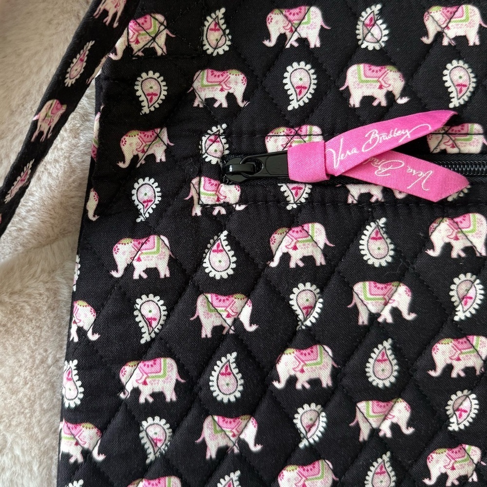 Vera Bradley Vintage Hipster Crossbody Bag Pink Elephant 🐘🩷 - Picture 7 of 10